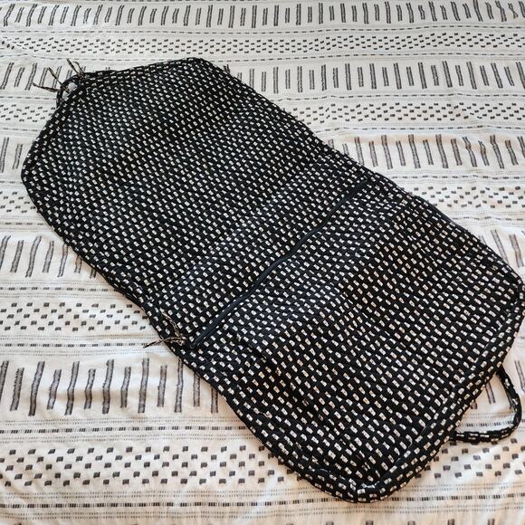 Vintage Vera Bradley Zebra Hanging Garment Bag Black Quilted Dual Handle Retired - Picture 2 of 14